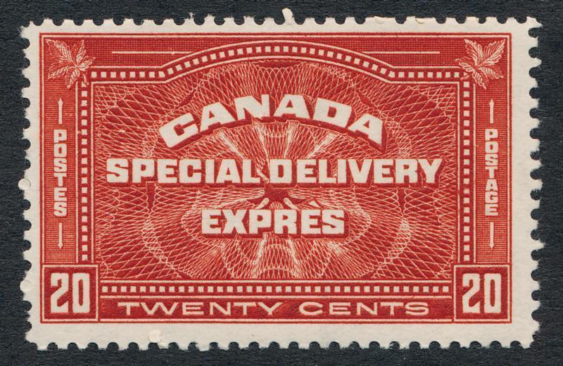 CANADA E4 MINT F-VF LH, 20c SPECIAL DELIVERY