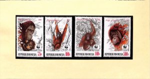 Indonesia WWF World Wild Fund for Nature MNH stamps oragutan apes
