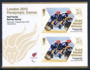 GB London 2012 Paralympics Fachie/StoreyGold 1st Class MNH SG3376a 