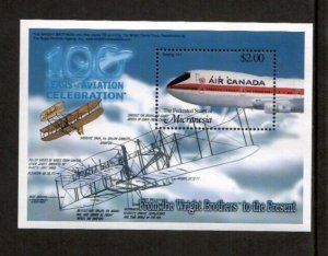 Micronesia 2003 - Aviation Airplanes - Souvenir Stamp Sheet - Scott #552 - MNH