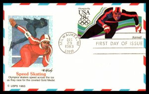 US UXC21 Winter Olympics Fleetwood U/A FDC Postal Card