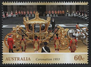 Australia 2013 MNH Sc 3900 60c Gold Coronation coach, horses 60th ann