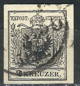 Austria 2 Used Very Fine 1850 SCV $82.50