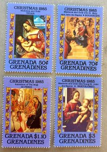 Grenada Grenadines 722-725 / 1985 Christmas Stamps / MNH