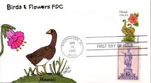 #1963 Hawaii Birds - Flowers Combo Slyter FDC