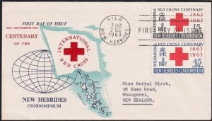 NEW HEBRIDES 1963 Red Cross set - FDC......................................B4399