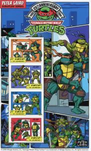 St Vincent & Grenadines 2009 MNH Teenage Mutant Ninja Turtles 4v M/S TNMT Stamps