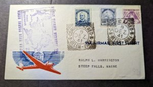 1941 Brazil Airmail First Flight Cover FFC Belem Para to Steep Falls ME USA