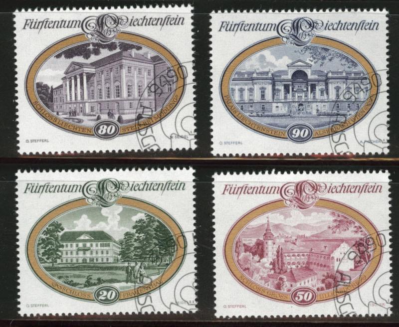 LIECHTENSTEIN Scott 624-627 Used CTO 1977 Castle set