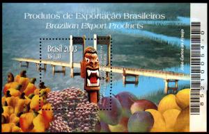 BRAZIL 2899 S/S MNH BIN $1.25 BRAZILIAN EXPORT PRODUCTS