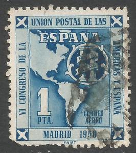 SPAIN C131 USED THIN MAP Z907