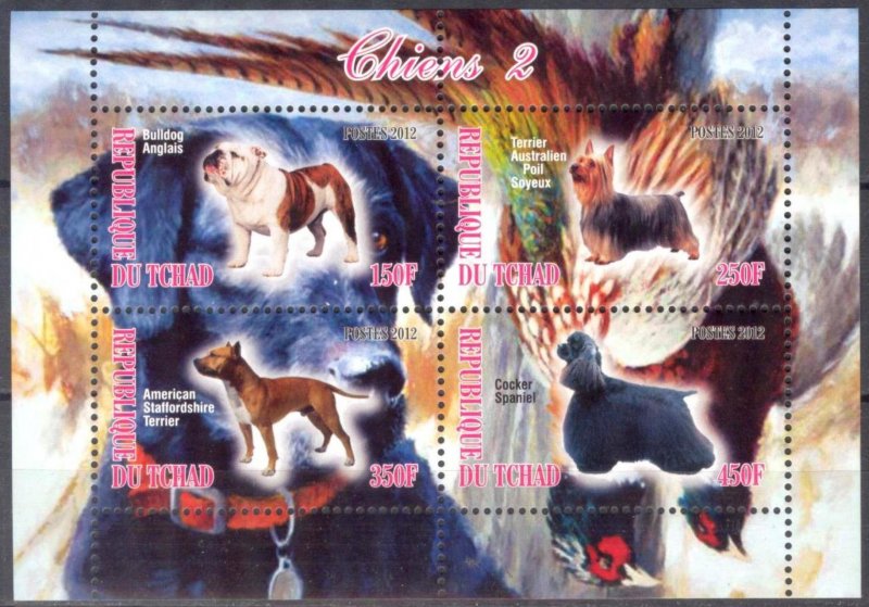 Chad 2012 Dogs (2) MNH Private