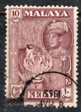 Malaya Kedah 1959 Sc 100a maroon color 10c Used