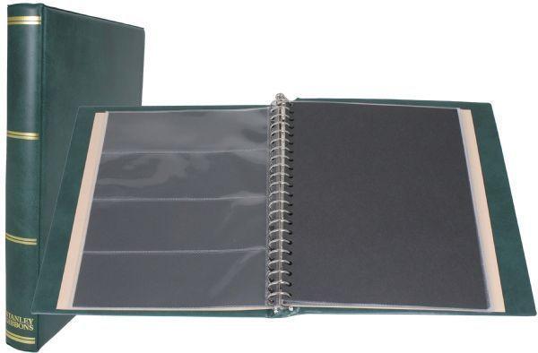 Stanley Gibbons 22-Ring Universal Booklet Stamp Album & 7 Pages Green R3563