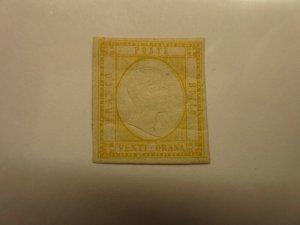 ITALIAN STATES Two Sicilies  Scott  26  XF+, 4 margins  MLH-OG  LotA  Cat $425