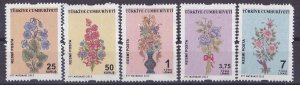 Turkey 2012 MNH Official Stamps Scott O294-298 Flowers