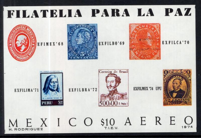 Mexico C434 Stamp On Stamp Souvenir Sheet MNH VF