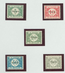 Belgium #J12-J16 Unused Single (Complete Set)