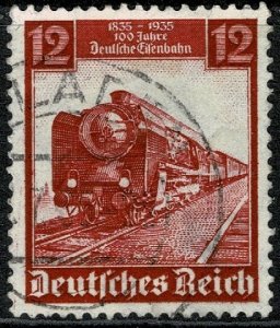 GERMAN 1935 INT. PHILATELIC EXHIBITION 12pf.RED USED(VFU) SG575 P.13.5x14 SUPERB