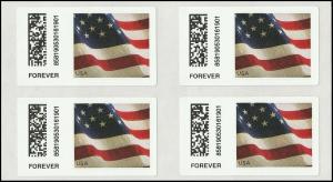 US CVP108 Old Glory Kiosk ATM F block 4 MNH 2018