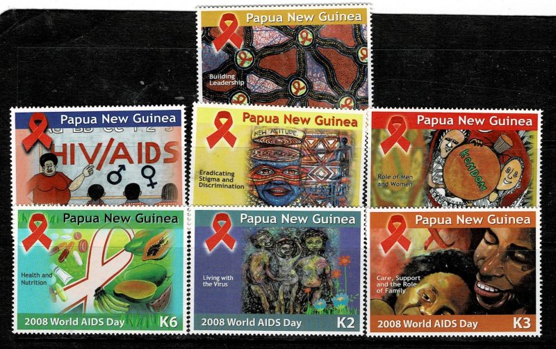 Papua New Guinea 2008 World Aids Day Art MNH