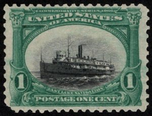 US #294 VF mint, grounding train, shift, no gum, Super Nice!