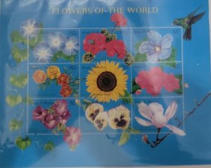 SL) ANTIGUA AND BARBUDA, HOJILLA I REMEMBER FLOWERS OF THE WORLD, FLORA, NATURE 