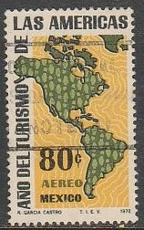 MEXICO C413, 80¢ Tourism Year of the Americas. USED. VF. (1617)