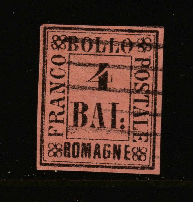 Romagna (Italy) a used 4baj from 1859