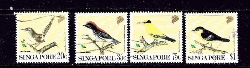 Singapore 605-08 Used 1991 Birds