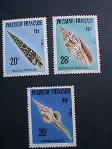 ​FRANCE POLYNESIA STAMP:1979 SC#323-4-SEA SHELL SET MINT STAMP-VF