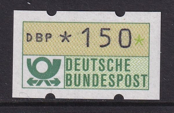 Germany   MNH  1981  automation machine labels 150 pf  automatenmarken