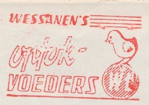 Meter cover Netherlands 1962 Rearing feeds - Chick - Chicken - Wormerveer