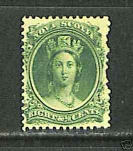 Nova Scotia #11 VF MINT - 1860 8 1/2c Queen Victoria 