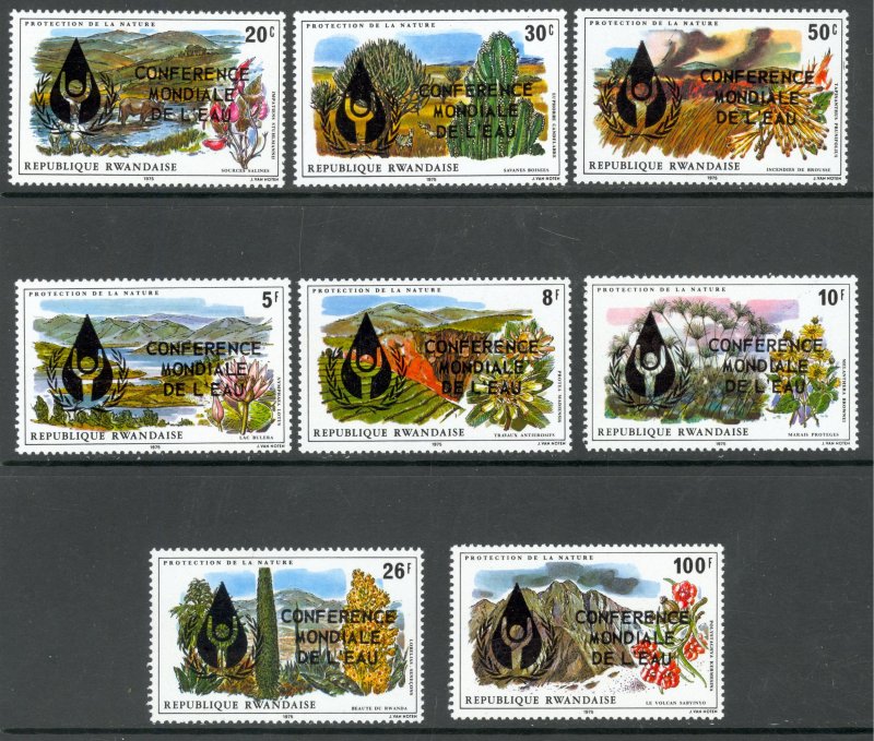 RWANDA 1977 WORLD WATER CONFERENCE Conference Set Sc 801-808 MNH