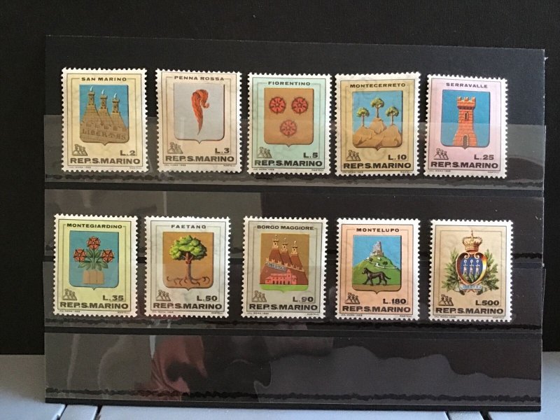 Rep San Marino Emblems Mint Never Hinged    Stamps R38156