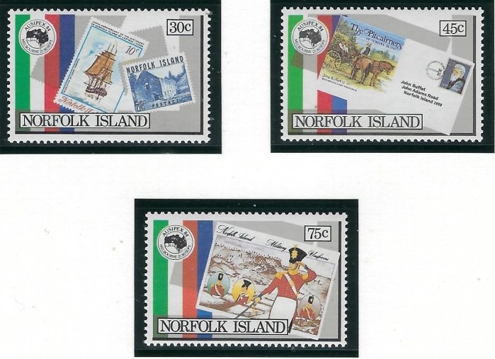 Norfolk Is 344-46 MNH 1984 Ausipex '84 (fe4036)