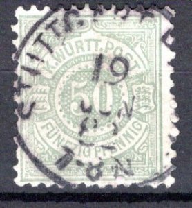 German States Wurttemberg Scott # 67, used
