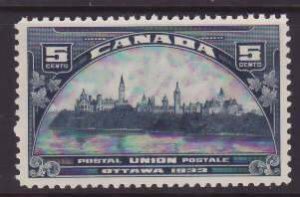 Canada-Sc#202- id8-unused VLH og 5c Parliament-1933-  