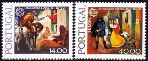 PORTUGAL 1979 EUROPA: Postal History. Postmen of 16-19 Cent. Complete set, MNH