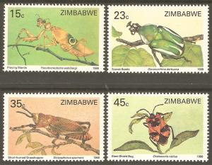 ZIMBABWE Sc# 556 - 559 MNH FVF Set-4 Insects Praying Mantis