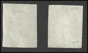 # 11a x 2 Dull Red Used 4 Margins George Washington