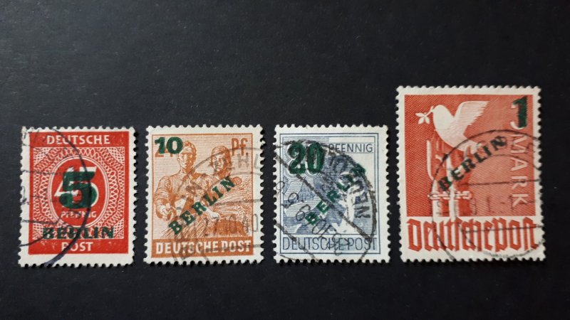 Berlin - West Germany 1949. - Overprint in green # USED Complete set