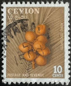 Ceylon #329 Used Single King Coconuts L39