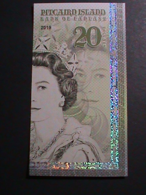 ​PITCAIRN ISLANDS 2019-COLLECTIBLE UNCIRCULATED POLYMAR LOVELY NOTE VERY FINE