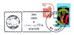 US SPECIAL POSTMARK EVENT COVER 25th COIN & STAMP-O-RAMA AT DANSVILLE NY 1985-B