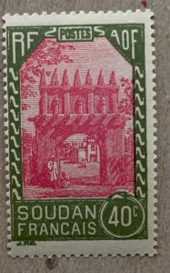 French Sudan 1931 Djenne residence, unused VLH. Scott 73, CV $0.40