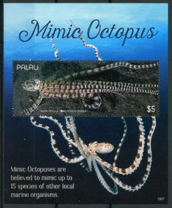 Palau Stamps 2019 MNH Mimic Octopus Marine Animals Molluscs 1v S/S I