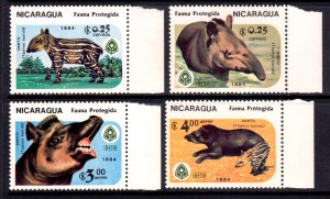 Nicaragua 1984 Wildlife Conservation Complete Mint MNH Set SC 1391-1394