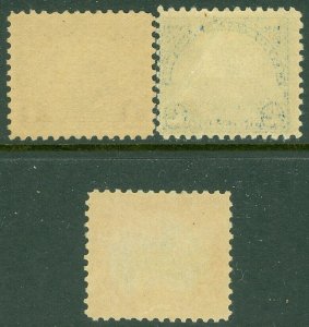 EDW1949SELL : USA 1923 Scott #571-73 Fine-Very Fine, Mint OG LH. Catalog $180.00 